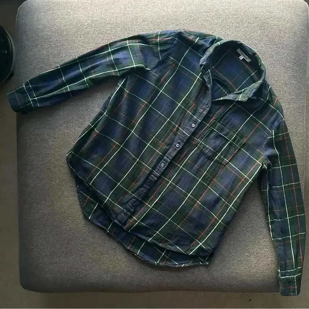 Madewell Plaid Flannel Long Sleeve Button Down Shirt Small